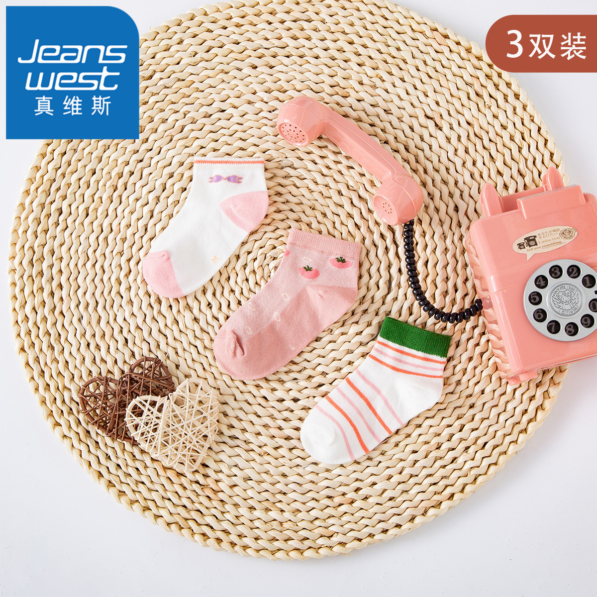 (3 Twin Clothing) True Vests Children Socks Girl Socks Children Socks Children Socks Socks Comfort Breathable Girls Short Socks-Taobao