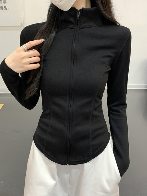Half-High Collar Fishbone Design Zipper Cardigan Jacket for Women, Early Autumn 2025 New Korean Chic Unique Top Trendy