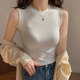 Modal Camisole for Women 2025 Summer New Korean Style Slim Fit White Sleeveless T-Shirt Women's Top for Outerwear