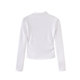 Korean Style Gray Half-High Collar Long-Sleeved Bottoming Shirt for Women, New Autumn and Winter Style, Chic Pleated Slim Fit Short Top