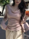 Pink Gentle Style Chic Off-Shoulder Knit Sweater for Women, Autumn, Stylish, Revealing Collarbone, Super Pretty, Unique and Beautiful Top