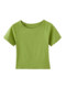 Green Dopamine Style Base Layer Short-Sleeve T-Shirt for Women, New Summer Design with Raglan Sleeves, Short Top