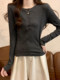 High-End Slim-Fit Knitwear for Women, Suitable for Outerwear, Spring 2026 New Style, Simple Button Half-Open Collar Top