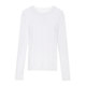 Casual White Round-Neck Modal Long-Sleeved Bottoming Shirt for Women in Autumn and Winter New Korean Style Slim Fit Elastic Top