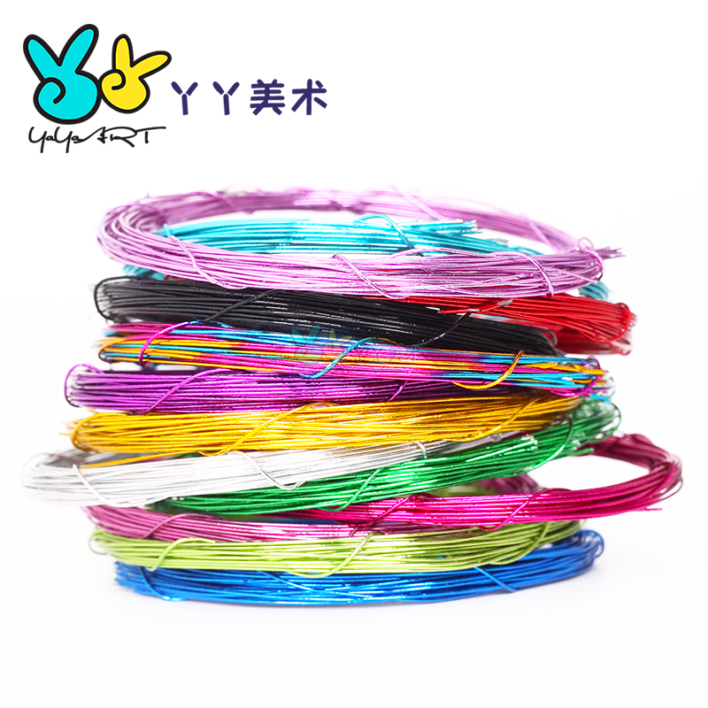 Button FLOWERS ENAMELLING WIRE Flowers Material DIY Hand Hold Flowers 22 Colour handmade iron wire 10 Genza