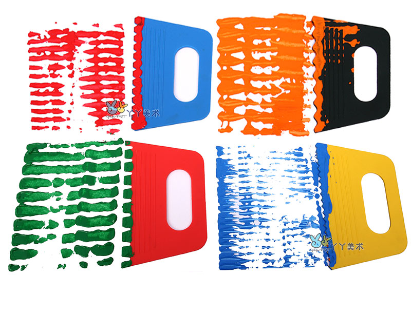 4 piece sơn màu scraper mẫu giáo của nhãn hiệu DIY nguồn cung cấp bức tranh graffiti bàn chải công cụ bàn chải bút dạ màu