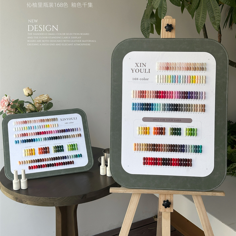 伈柚里 168-Color Nail Polish Gel 2026 Beauty Show New Trendy Colors for All Seasons, Professional Nail Salon Large Set