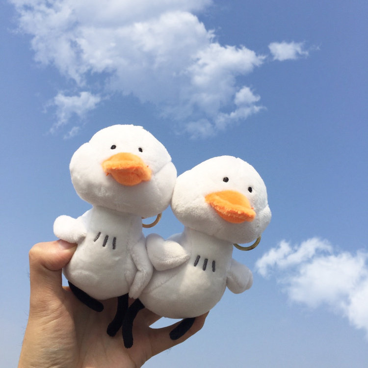 Duck Pendant Car Key Buttons Women Ins South Korea Nets Red Creativity Cartoon Cute Plush Paparazzi Bag Hanger