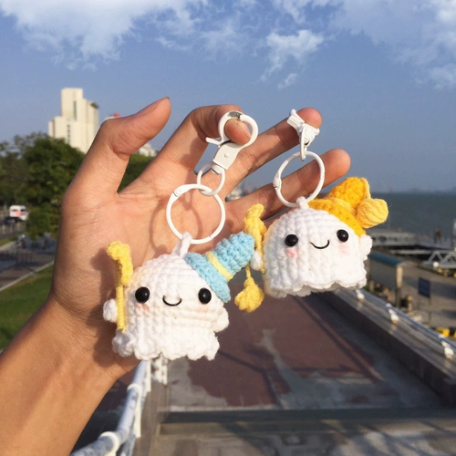 Призрачный плетеный крючок для вязания ручной работы, брелок для влюбленных, подарок на день рождения