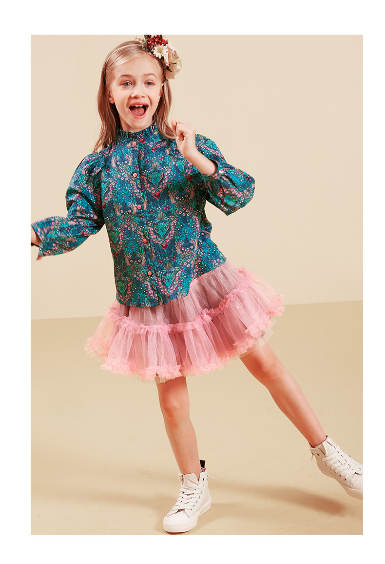 Áo sơ mi nữ mùa thu đông dài tay cotton 2018 áo sơ mi trẻ em mới trong áo sơ mi nữ trẻ em thời trang áo sơ mi hoa 5280 shop trẻ em