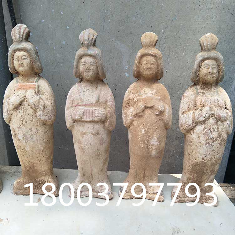 Antique Tang Dynasty Maid Antique Tang Dynasty Antique Collection of Home Decorations Clear