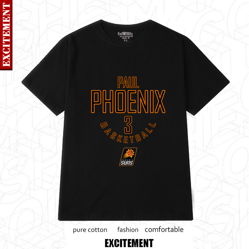 Basketball short-sleeved Suns Chris Paul No. 3 jersey training suit loose size youth t-shirt