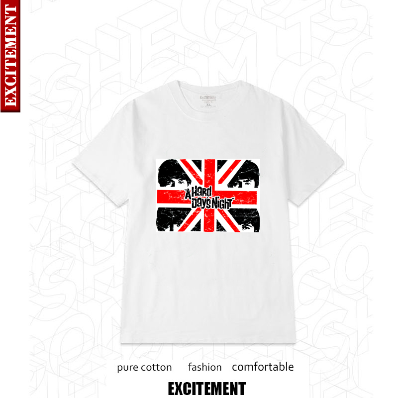 Cotton new short-sleeved T-shirt British rock Beatles beatles John Lennon short-sleeved DIY custom