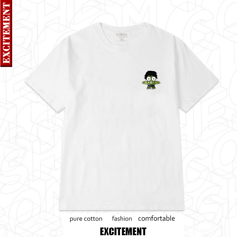 Avengers 4t shirt short sleeved Iron Man Green Giant Spider - Man around the tide loose T - shirt men