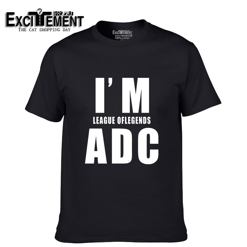 Men's Short - sleeved T - shirt summer round tide LOL large code I'm ADC Game Team