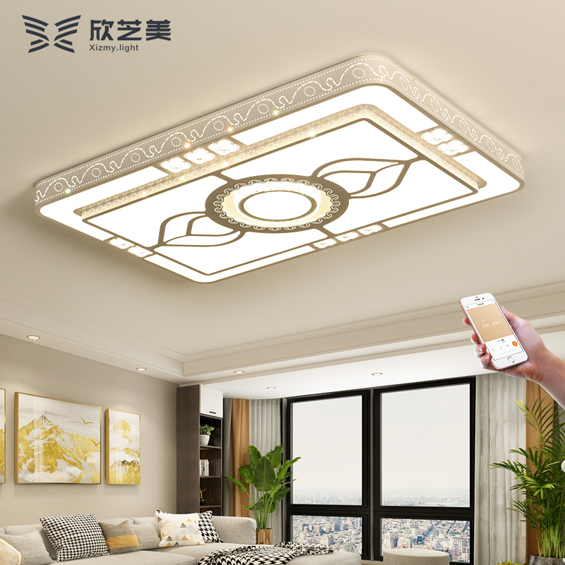 LED ceiling light rectangular atmospheric living room light warm bedroom lighting modern minimalist romantic children's room lighting