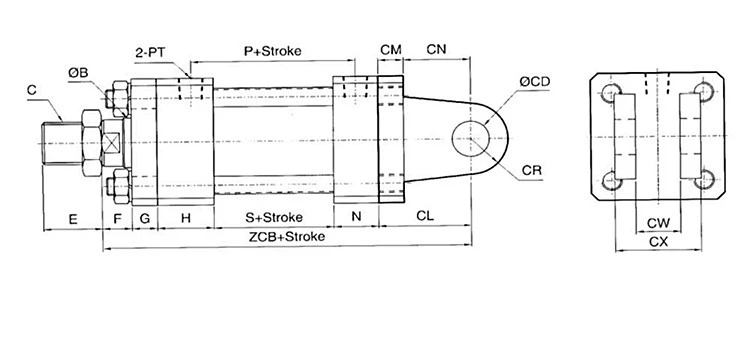 Nhà sản xuất tùy chỉnh xi lanh thủy lực nặng có lỗ khoan lớn / xi lanh thanh giằng HOB125 * 50/100/200 có thể được tùy chỉnh thành phi tiêu chuẩn xy lanh thủy lực cũ xilanh thủy lực 180