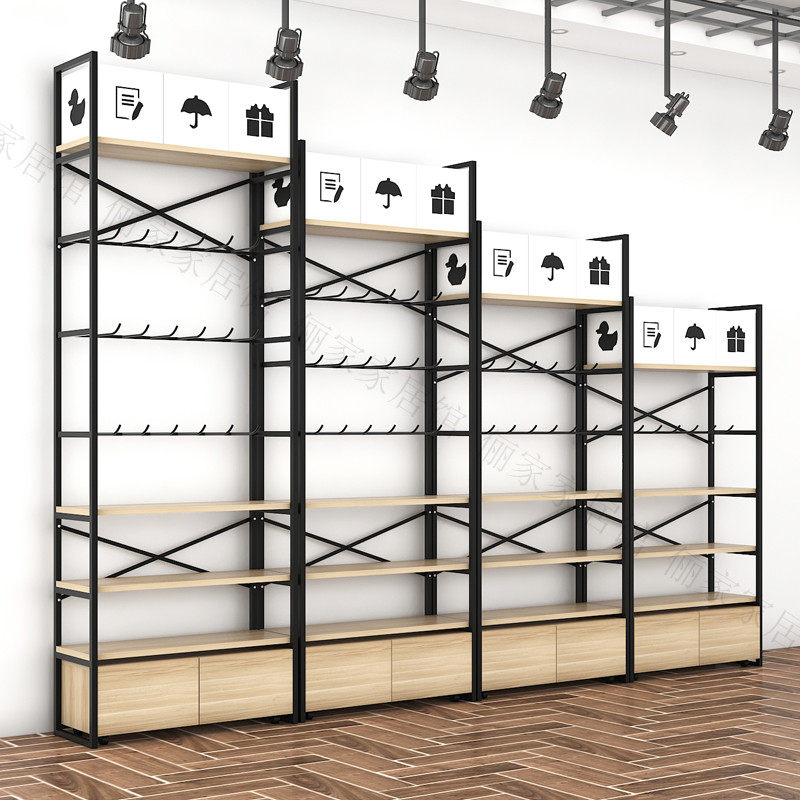 Lijia Mingchuang high-quality column shelf Multi-function hook display shelf Supermarket convenience jewelry store shopping mall shelf