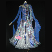 Hua Mei Modern Skirt Friendship Foxtrot Chiffon Flower Dress Waltz National Standard Competition Performance Customized