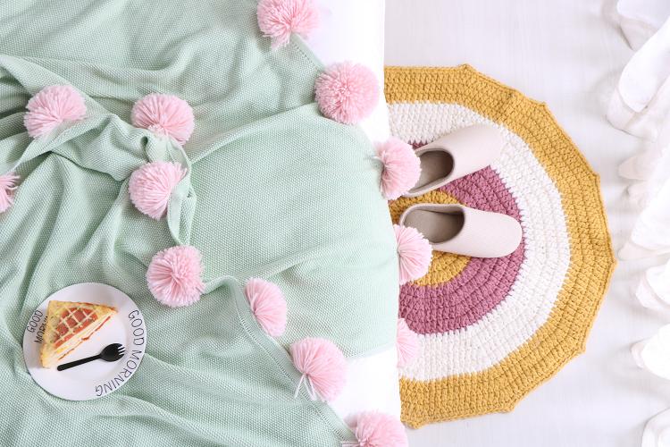 ins Bắc Âu Nagymaros bóng mền chăn bông giản dị đan sofa chăn mền che chăn ngủ trưa chăn subnet bông thảm đỏ - Ném / Chăn chăn nhung dày