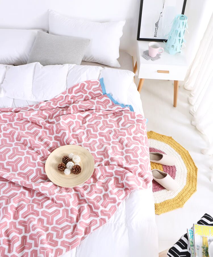 Mô hình Bắc Âu phòng trang trí chăn bông sofa giải trí chăn nap chăn chăn bông chăn bông đan chăn - Ném / Chăn giá chăn lông