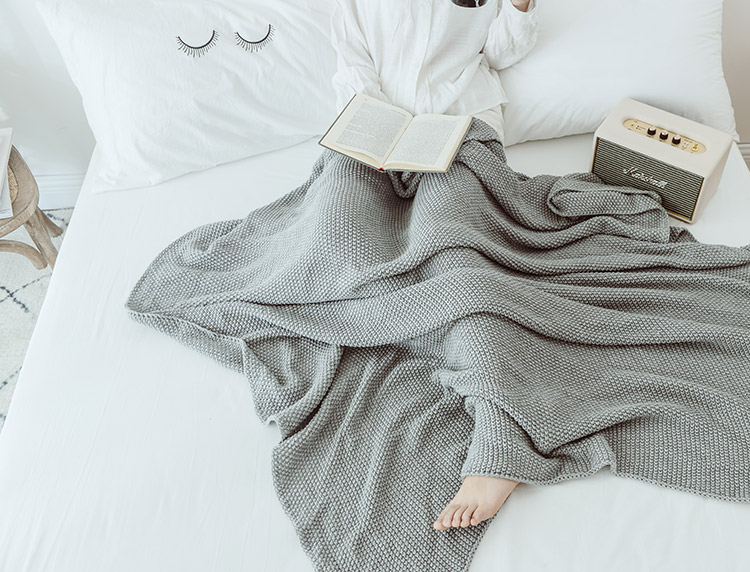 Các mô hình phòng Bắc Âu được trang trí trong chăn sofa chăn giải trí màu xám bông chợp mắt một chút chăn mền che chân nhỏ đơn giản - Ném / Chăn chăn lông cừu nhật