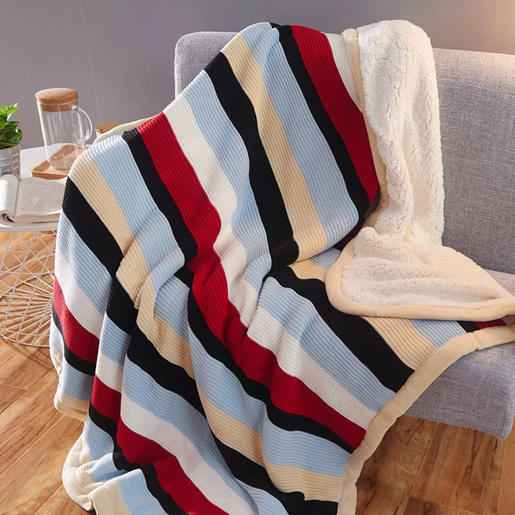 Bắc âu mô hình phòng trang trí chăn cừu đôi cashmere chăn đơn lười biếng sofa giải trí chăn mền chăn