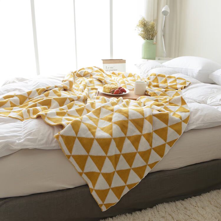 Mô hình Bắc Âu phòng trang trí chăn trẻ em đơn cotton ngủ điều hòa chăn lười biếng sofa giải trí chăn chăn - Ném / Chăn chăn lông cừu cho bé