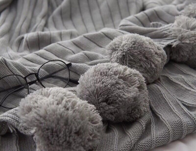 Mô hình Bắc Âu phòng trang trí chăn in đơn nap sofa giải trí chăn bông khăn choàng chăn giường đuôi chăn - Ném / Chăn chăn lông cừu nanara life
