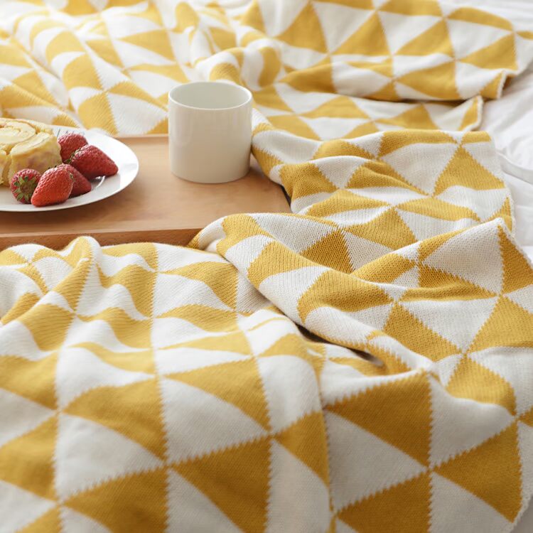 Mô hình Bắc Âu phòng trang trí chăn trẻ em đơn cotton ngủ điều hòa chăn lười biếng sofa giải trí chăn chăn - Ném / Chăn chăn lông cừu cho bé