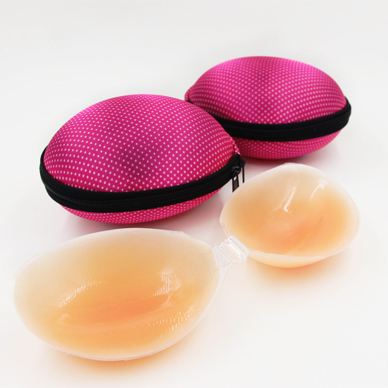 Invisible bra polyps thickened small breasted bridal chest adhesive wedding dress swimming waterproof silicon latex sticker sexy without mark underwear-Taobao