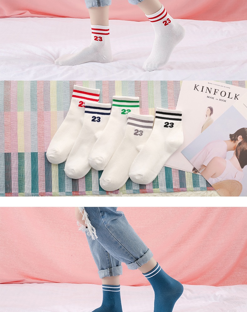 Vớ nữ mùa thu và mùa đông vớ cotton ống đại học Hàn Quốc gió dài vớ cotton dài ống vớ sinh viên nông miệng dễ thương Hàn Quốc tất bông