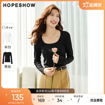 Red sleeve texture T-shirt Fall 2022 new womens large round neck versatile pullover long sleeve leggings tunic top