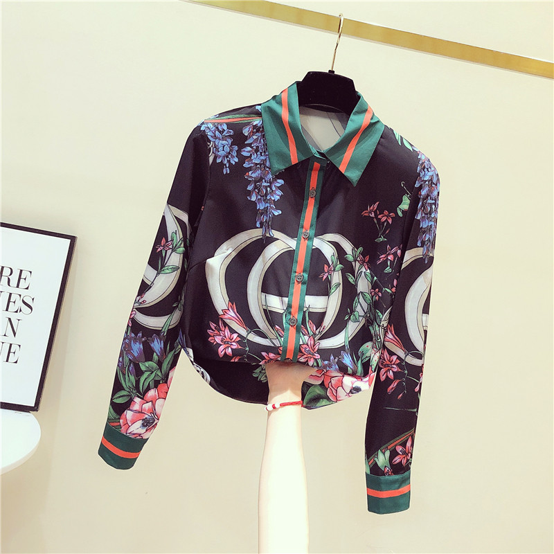 South Korea Light Cooked Blouses Design Sensation 2020 Spring Fashion New Ocean Fashion Snowspinning Shirt Woman Retro Port Taste