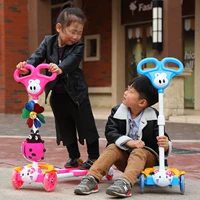 Xe tay ga thương hiệu lớn trẻ em bốn bánh 4 xe trượt băng hai bánh xe đẩy trẻ em xe tay ga flash 3 giày patin