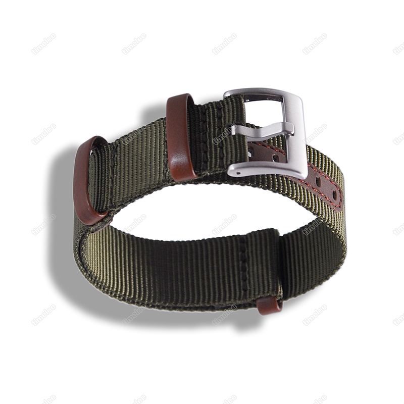 Green Gray 18mm 20mm 22mm Nylon Nato Watch Strap Khaki Green Field Tissot Men's Outdoor Watch Strap