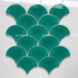 Зеленый ледяной вентилятор -в форме Marseille Tile Кухня ванная комната ванная комната стена кирпич красный зонтик в форме кирпичной рыбы кирпич