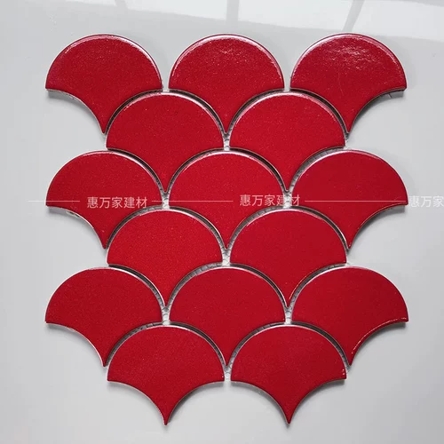 Зеленый ледяной вентилятор -в форме Marseille Tile Кухня ванная комната ванная комната стена кирпич красный зонтик в форме кирпичной рыбы кирпич