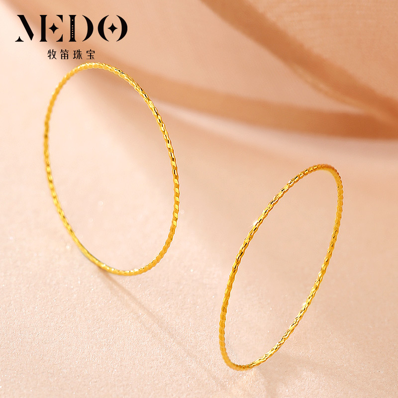 18K gold ring female rose gold fine ring Japanese and Korean simple color gold index finger joint ring tail ring ins wind ring