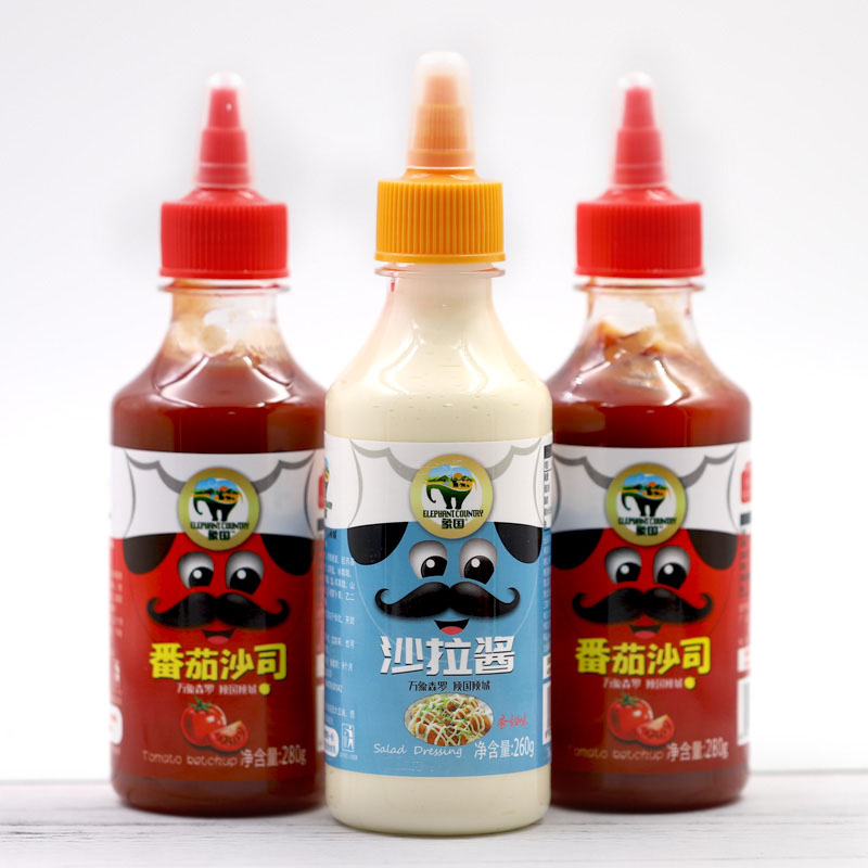 (3 bottles) Elephant State Sala sauce Tomatoes 280g salads Salad Juice Vegetable Salad Scallion Cake Sauce Ketchup Ketchup