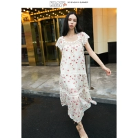 Krazy Трехмерное шифоновое платье, длинная юбка, с вышивкой, свободный крой