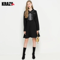 Krazy ОК, отворотный тотем, вышитый маленький черный петух