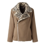 Krazy Модное удерживающее тепло шерстяное шерстяное пальто с молнией, короткая хаки куртка, увеличенная толщина