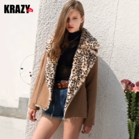 Krazy Модное удерживающее тепло шерстяное шерстяное пальто с молнией, короткая хаки куртка, увеличенная толщина