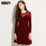 Кружевной дизайнерский эластичный ретро корсет, трикотажное платье