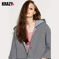 Krazy Двусторонная космическая толстовка с капюшоном, мегафон, модная куртка