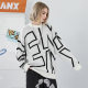 GENANX Lightning Trendy Brand Sweater Men's Winter Round Neck Loose Letter Jacquard Couple Style Knitted Bottoming Sweater