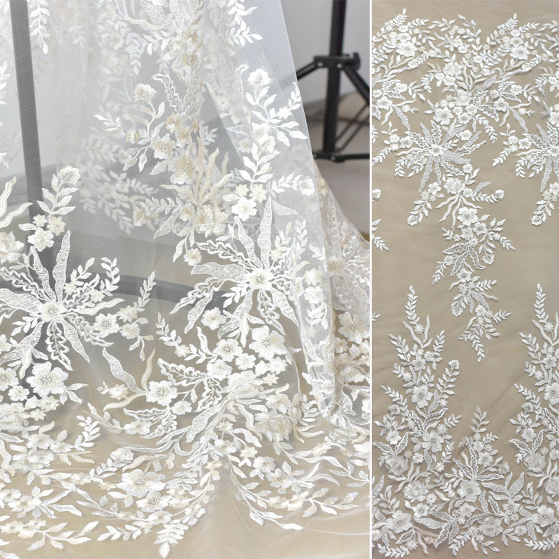 Water Grass Lace Champagne Gold Thread Lace Accessories Wedding Dress Upscale DIY Embroidered Fabric Accessories Fairy Korean version curtains-Taobao