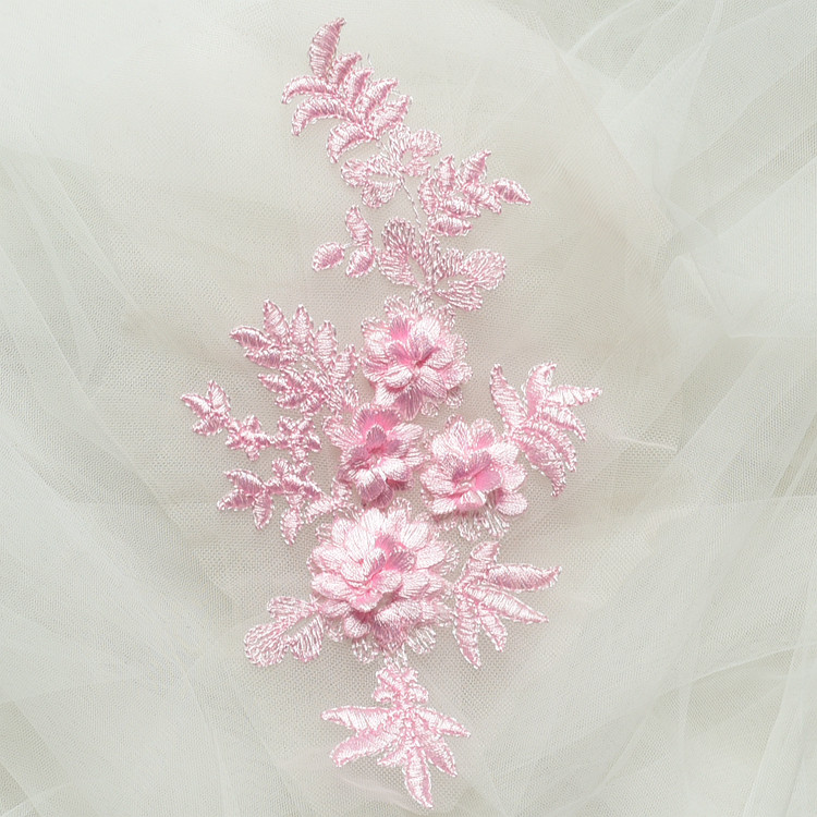 Handgefertigte Perlen 3D Hochzeitskleid-Applikation, DIY Braut-Kopfschmuck, Elfenbeinweißer Spitzenkragen, Stoff-Patch, RS1167, 10 Stück – Detail 18