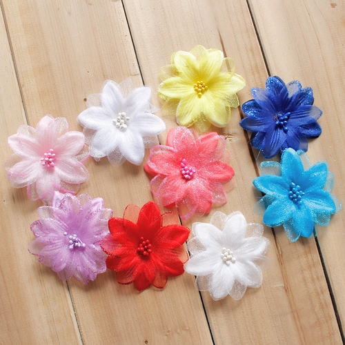 Многоцветный трехмерный аксессуар для волос для невесты ручной работы, в цветочек, свадебный аксессуар